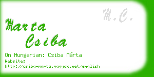 marta csiba business card