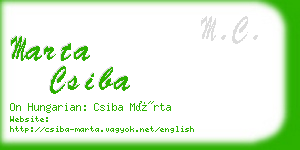 marta csiba business card